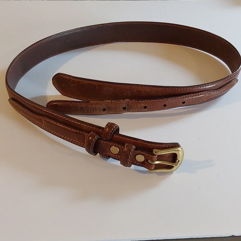 3 D Belt Co. |Mens Apache Ranger Western Belt Premium Leather Brass Sz.34
